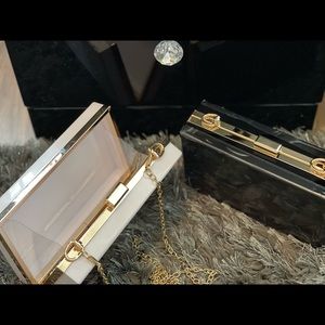 Two cross bag clutches
